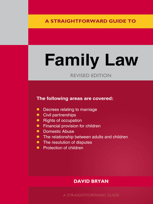 Title details for A Straightforward Guide to Family Law by David Bryan - Available